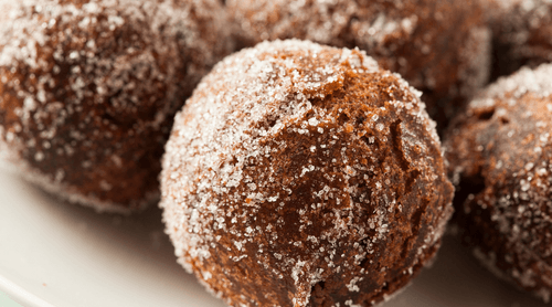 Vegan Coffee Cream Filled Donuts Holes