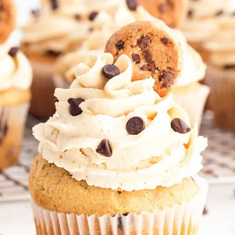 Chocolate Chip Cookie Dough Cupcakes