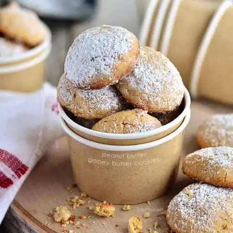 Gooey Butter Peanut Butter Cookies