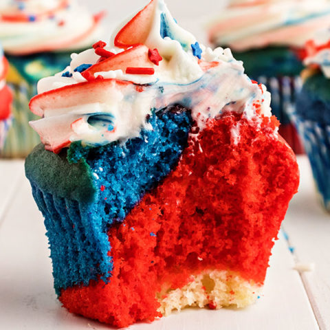 Red White and Blue Cupcakes